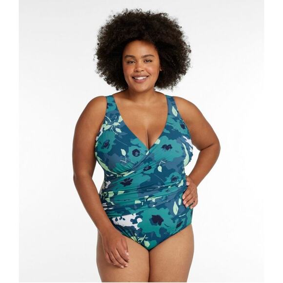 LL Bean One-Piece Bathing Suit 18 Long - Picture 3 of 7